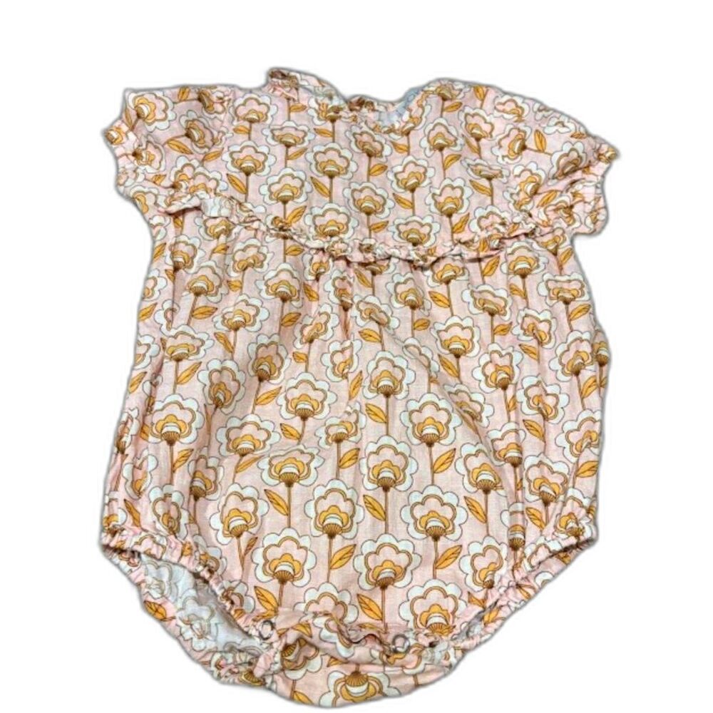 Kokori Romper One Piece Baby Size 18-24 mths bubble romper pink floral retro